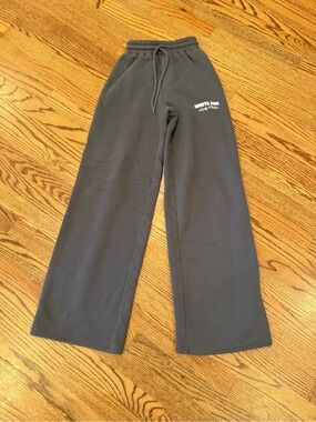 White Fox gray Wide-Leg Sweatpants